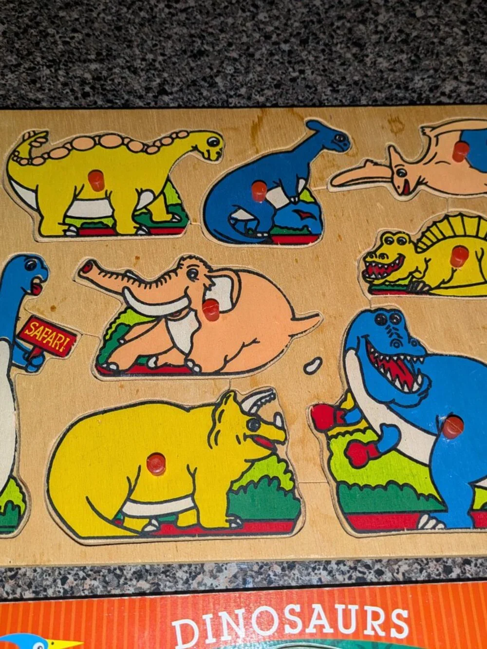 Two Wooden Dinosaur Puzzles Melissa & Doug